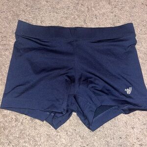 Varsity Blue Athletic Shorts Moisture-Wicking Compression